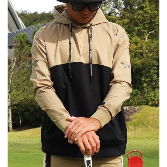 LUXE/R GOLF ストレッチ布帛プルパーカー 45817BGXL②