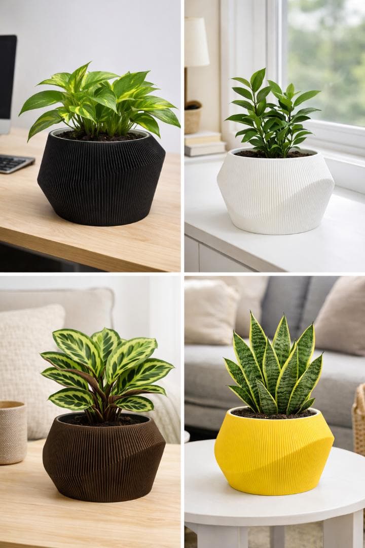 植木鉢 ブラウン 排水穴付き