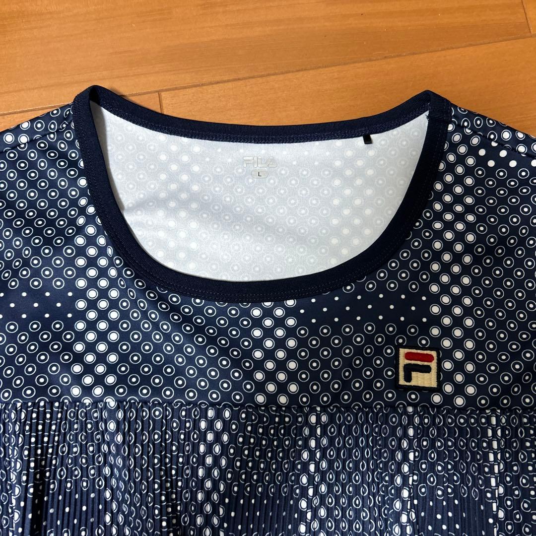 FILA ネイビー ドット柄 ワンピース