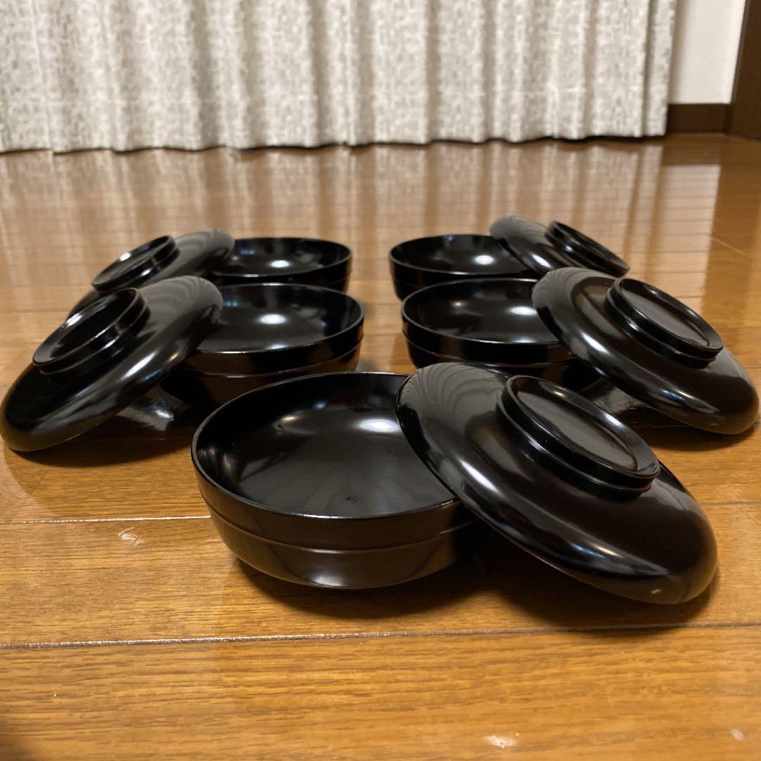 輪島塗 木製 本漆器 被せ蓋 懐石煮物椀