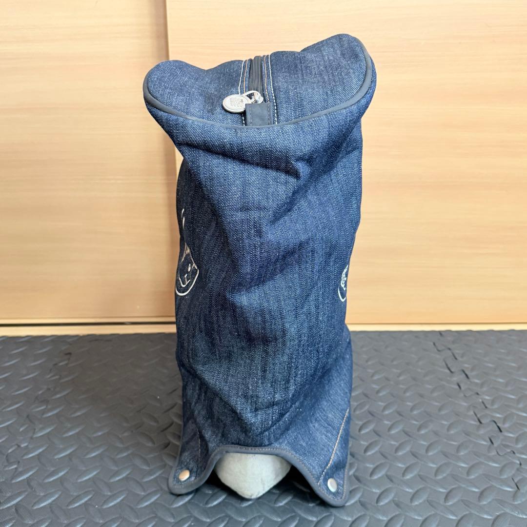 EVISU キャディバッグ デニム 6分割 劣化あり ヘッドカバー付 エヴィス