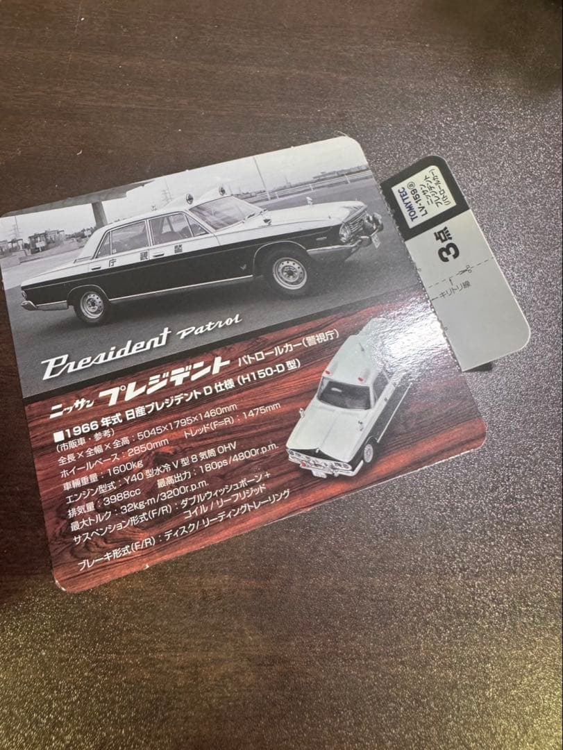 sa928 トミカリミテッドビンテージ ニッサンプレジデント パトロールカー
