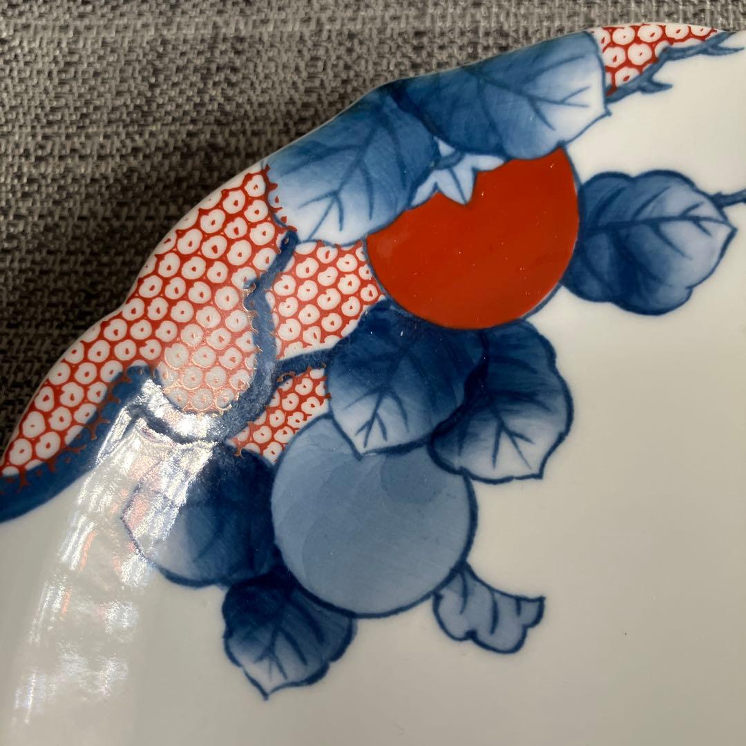 未使用　其泉　柿絵鹿子　銘々皿　5枚