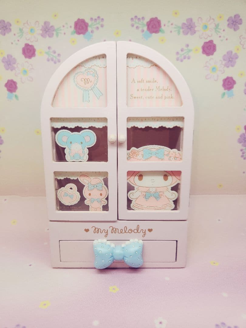 マイメロディ　アクセサリーケース　ミニチェスト　木製　Sanrio　マイメロ