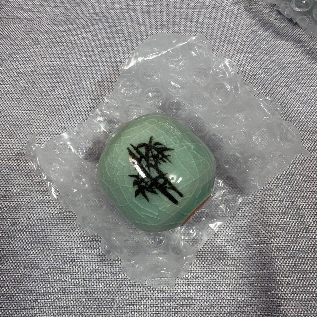 風鎮 髙麗青磁　木箱付き