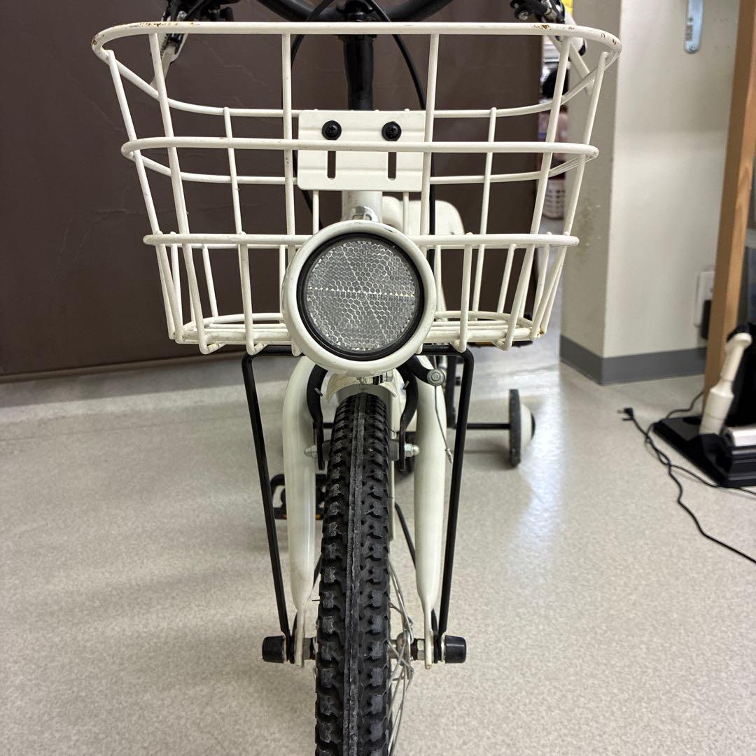 bike 子供用自転車 ホワイト 前カゴ付き