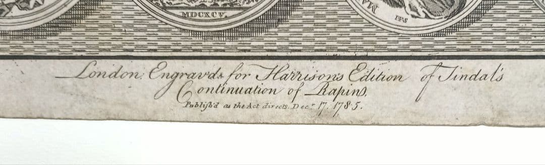 額装品　1785年頃　英国の歴史　「Queen Mary　メダル図譜」