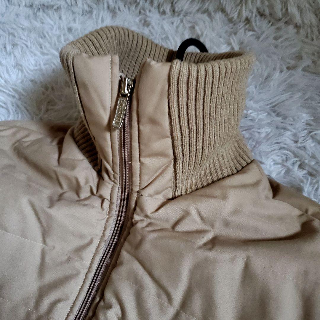 美品 90s OLD LACOSTE ワッフル ニットニット 袖切替 中綿
