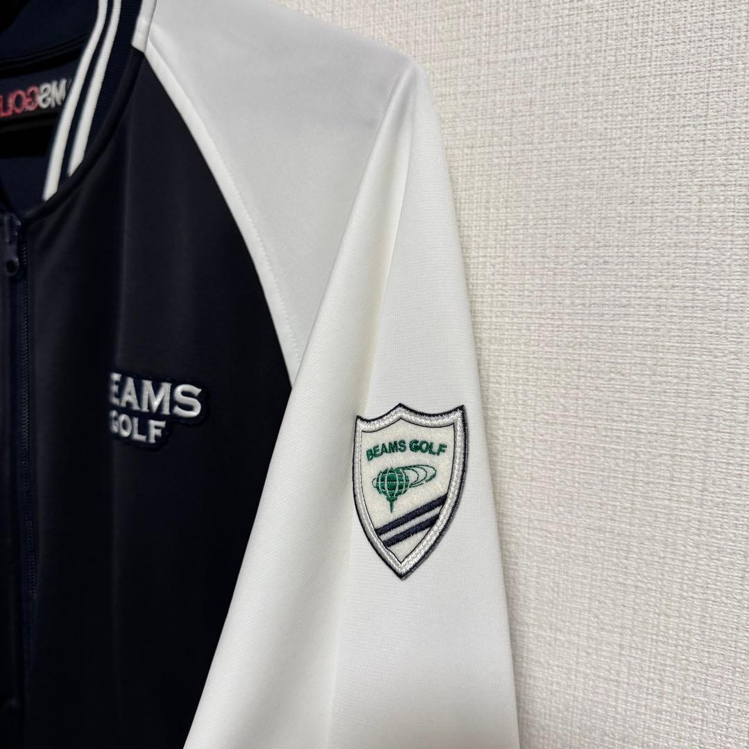 【美品】BEAMSGOLFビームスゴルフ　ブルゾン　ネイビーホワイト　メンズ　M
