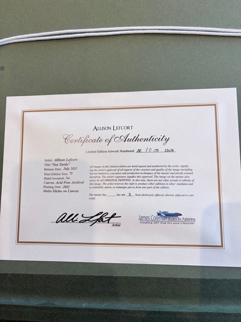 Allison Lefcort シルクスクリーン 購入時20万円