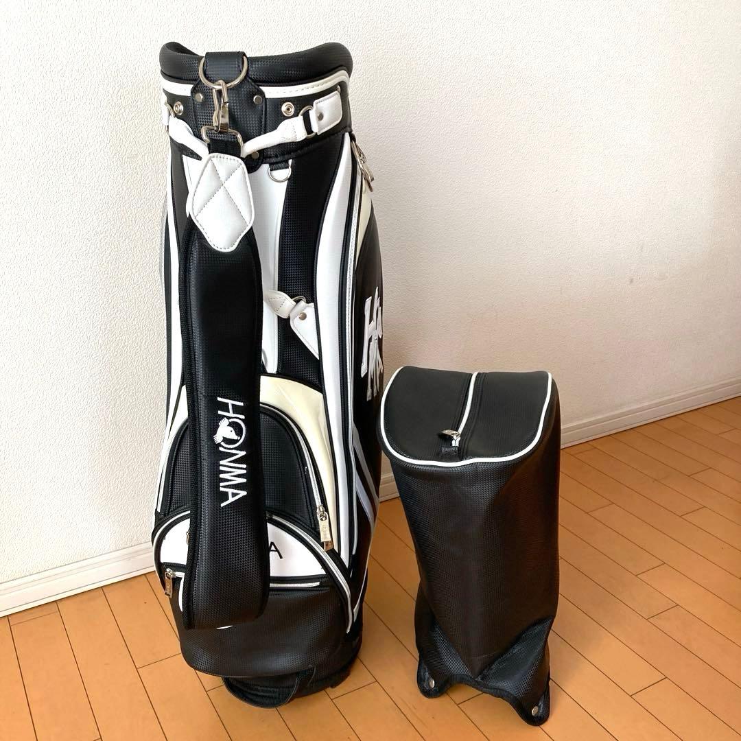 HONMA キャディバッグ　ブラック&ホワイト