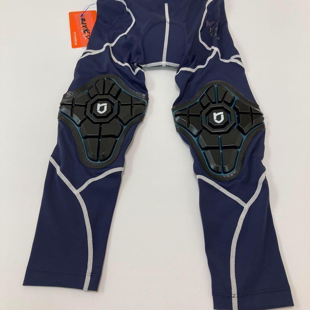 サイクルパンツ キッズ Mサイズ ネイビー×ホワイト ランバイク ストライダー