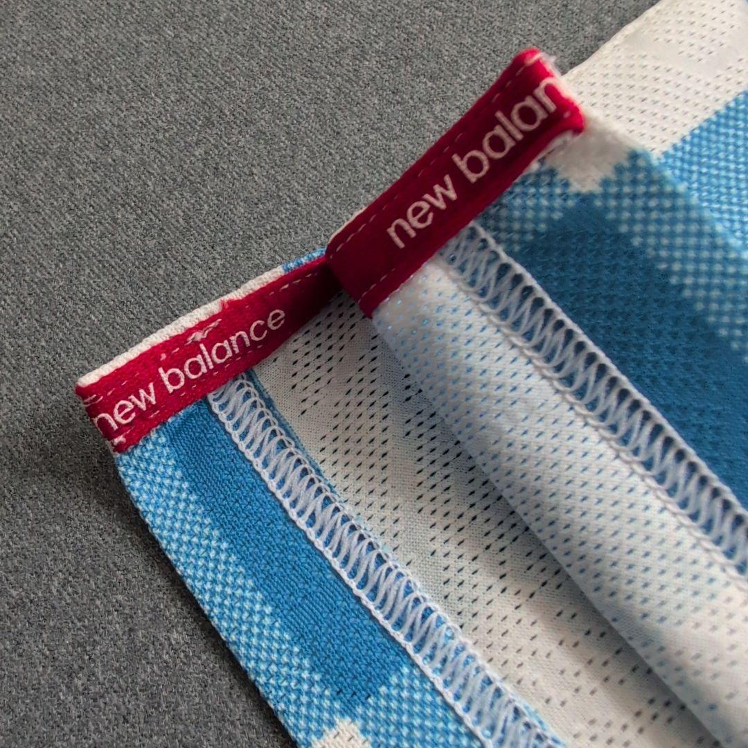 【極美品】ニューバランスゴルフ　ラバーパッチロゴ　チェック柄　ポロシャツ　LL