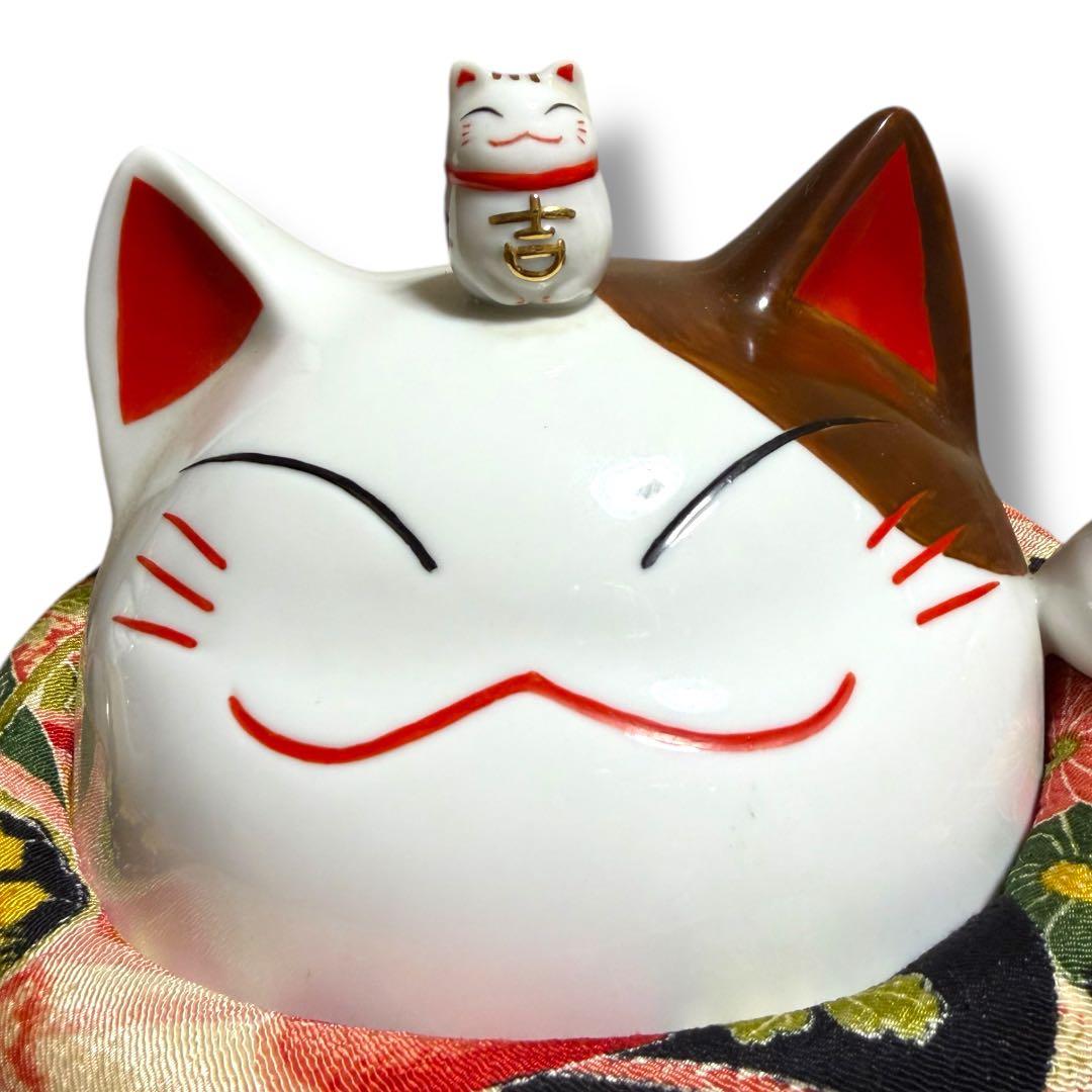 【限定セール】《レア》猫舎道楽堂本舗 大きい招き猫 貯金箱 高さ約30cm