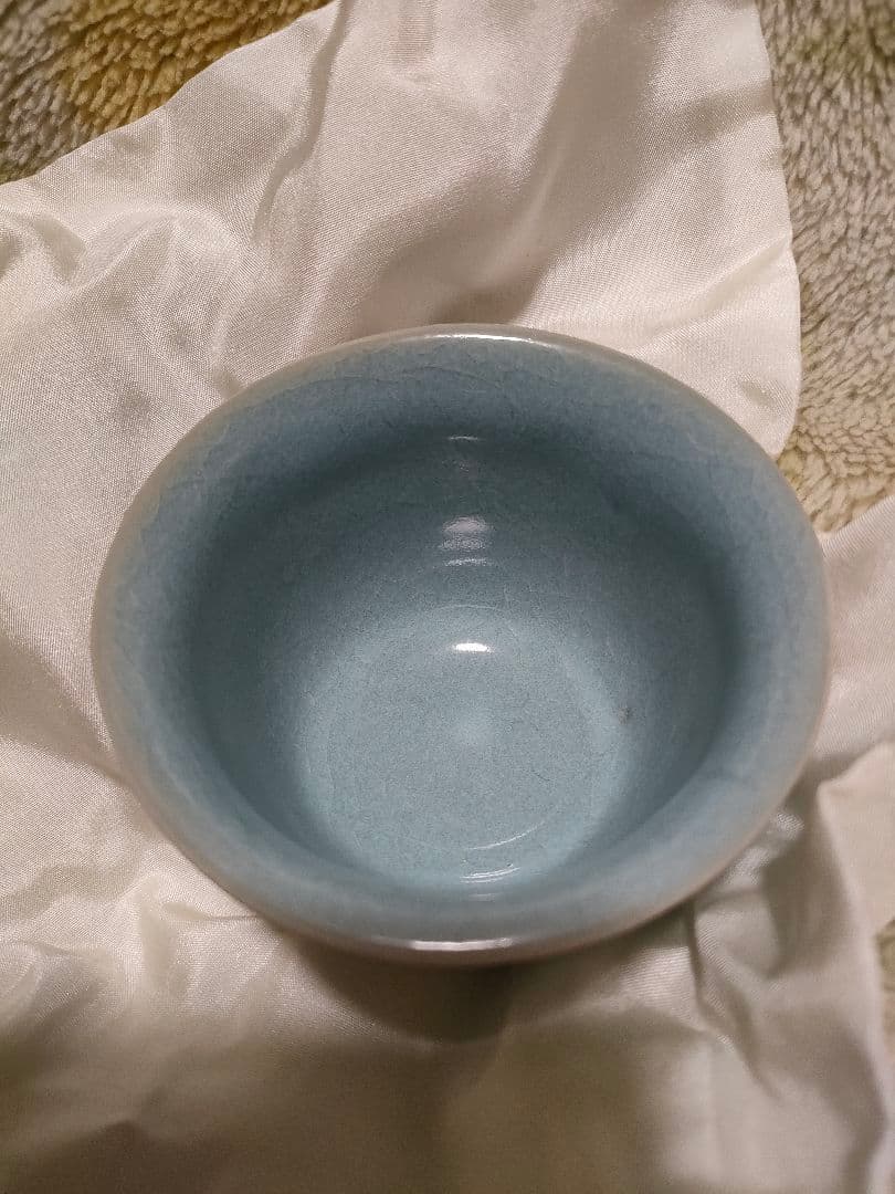 青磁ぐい呑　中国骨董　時代物　酒器