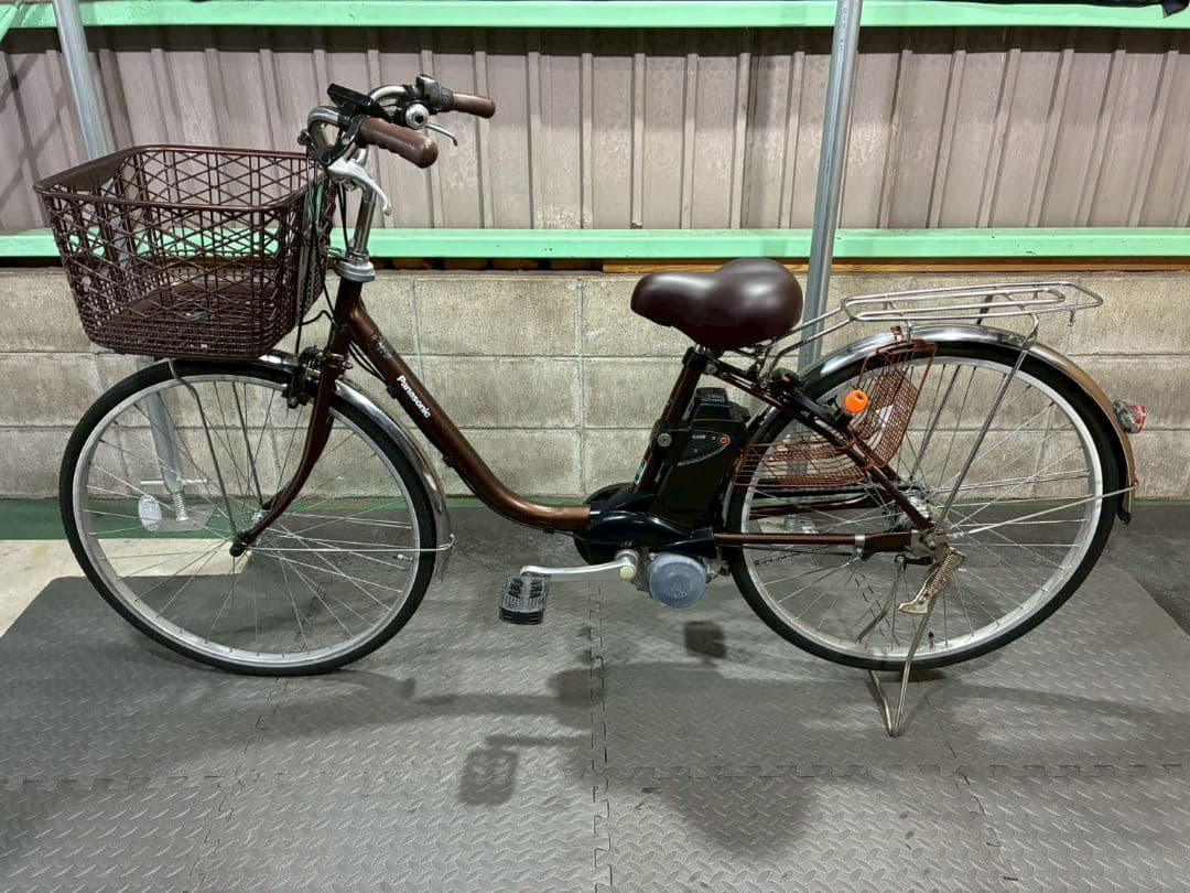 №8816電動自転車 Panasonic ビビTX 26インチ ブラウン