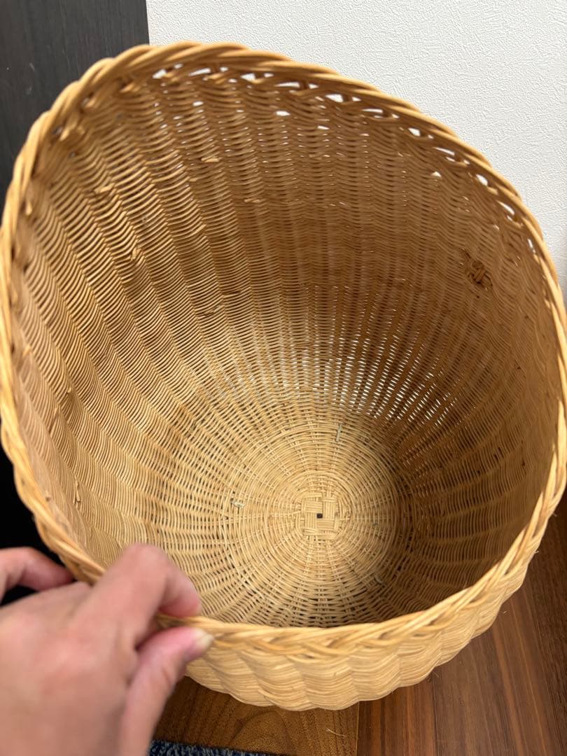 ラタン バスケット ゴミ箱