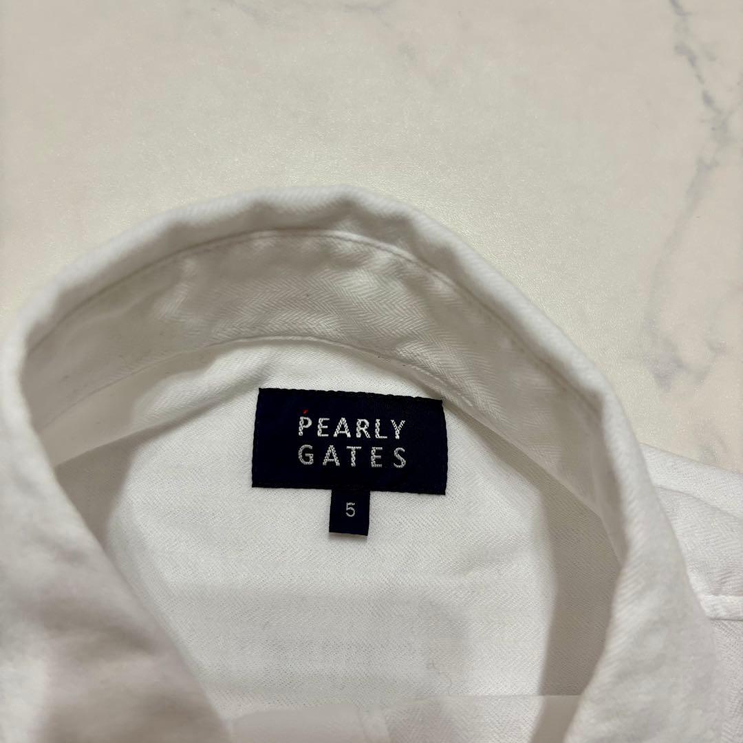 パーリーゲイツPEARLY GATES ロングスリーブポロシャツ　ロゴ刺繍　長袖