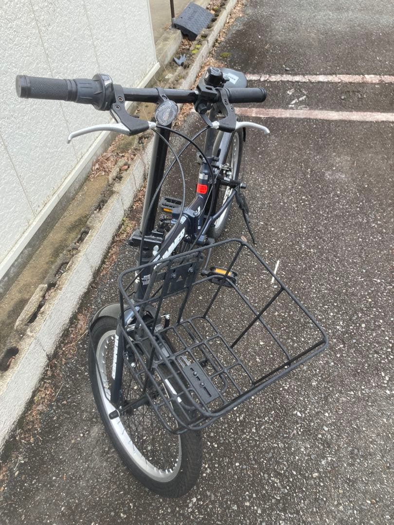 HUMMER 折りたたみ自転車 20インチ 6段変速 前カゴ付 動作確認済み