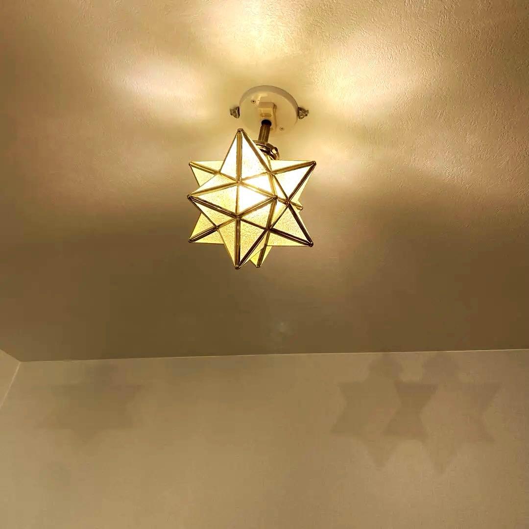 本日値下げ中 シーリングライト 照明器具 フロストガラス 星型 LED天井照明