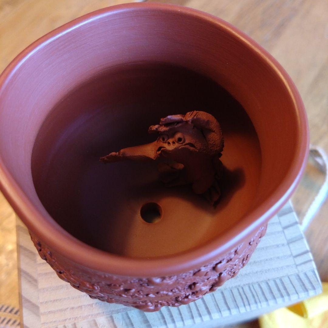可杯　井上素三作　常滑焼　共箱　共布　しおり付　希少