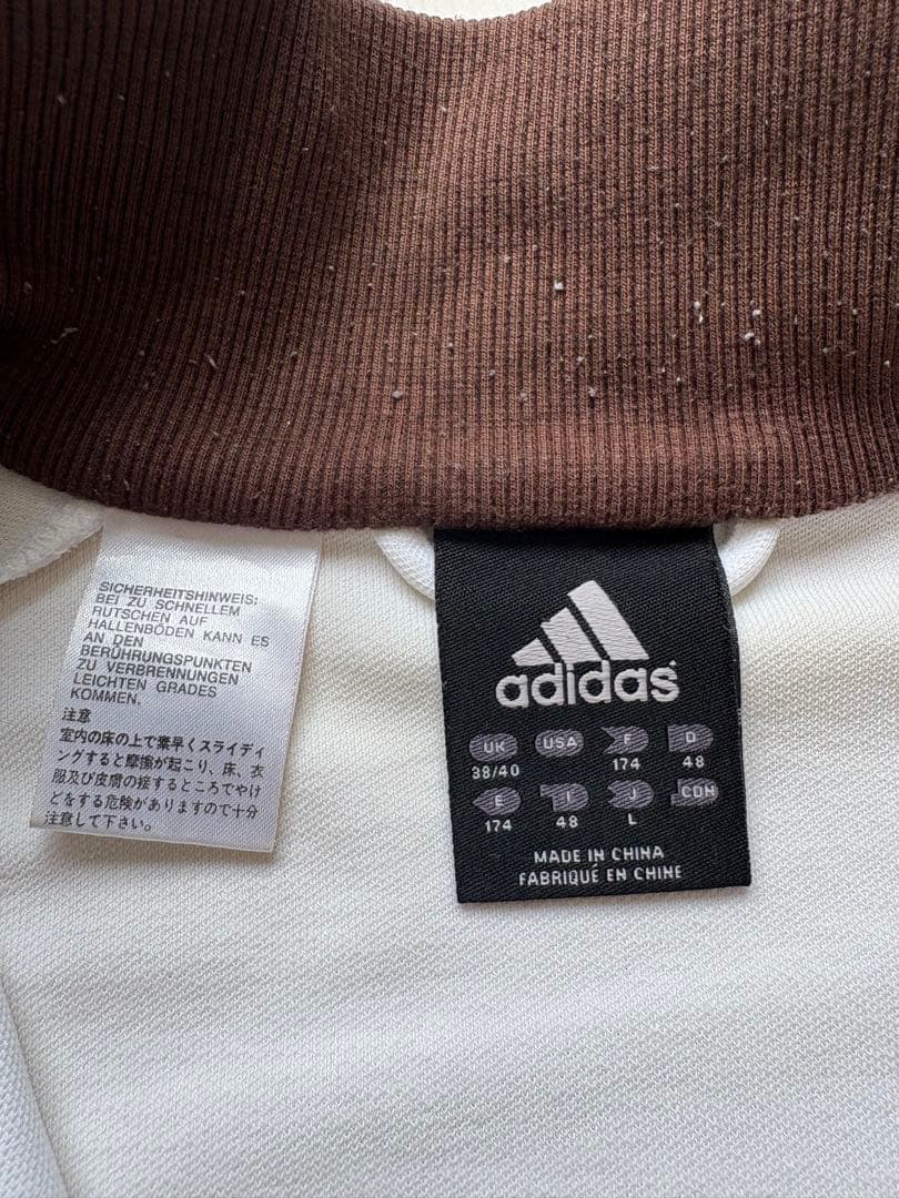 【ビンテージ・レア物】adidas ジャージ 上下　ホワイト/ブラウン