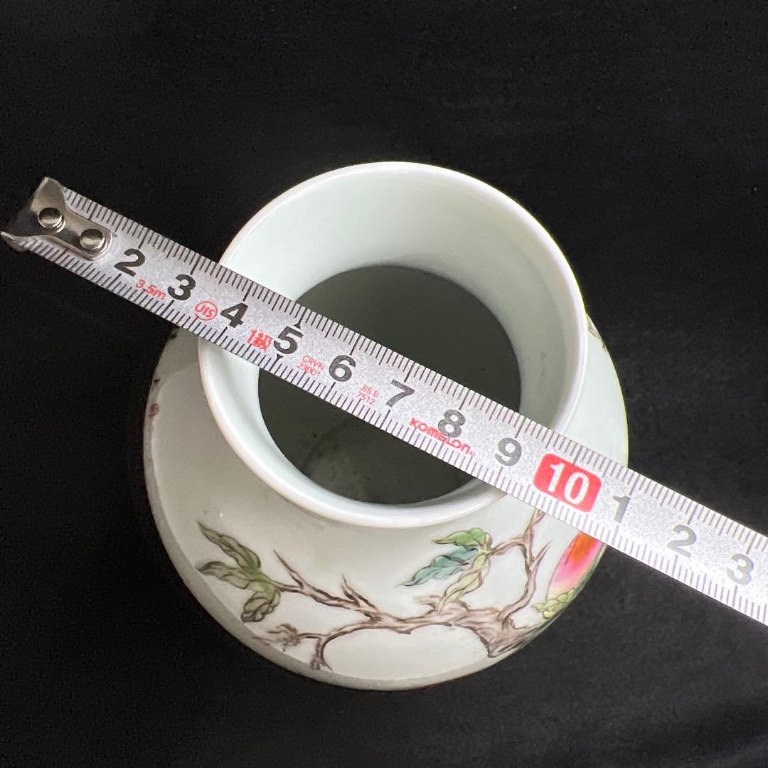 専用　中国美術　粉彩唐子人物画花瓶　高さ約20.5㎝　東Y8-0312⑧タルオル