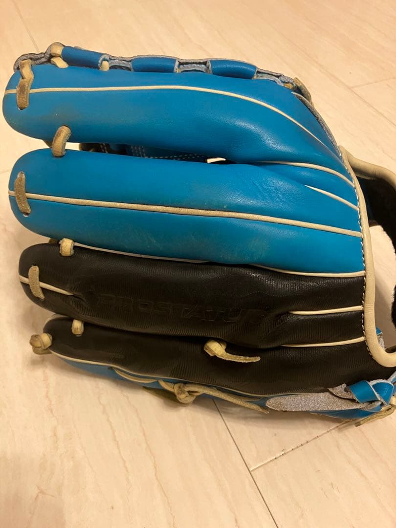 ZETT 軟式グローブ 青黒 源田モデル
