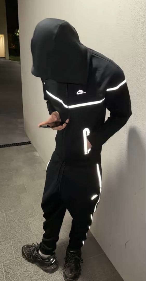 【希少】Nike ナイキテックフリース　反射　リフレクター　上下XS