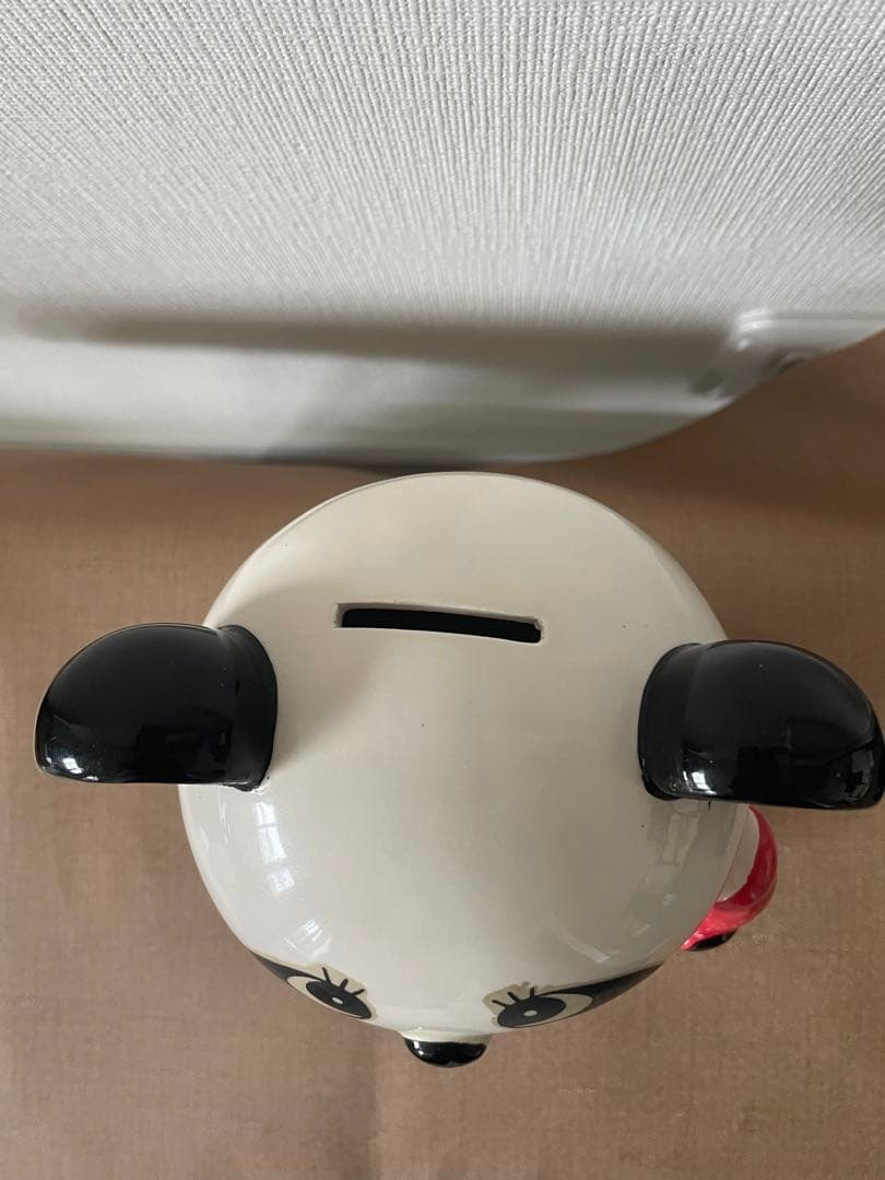 内藤ルネ“赤電話をかけるパンダの貯金箱”昭和レトロ　ビンテージ品　インテリア