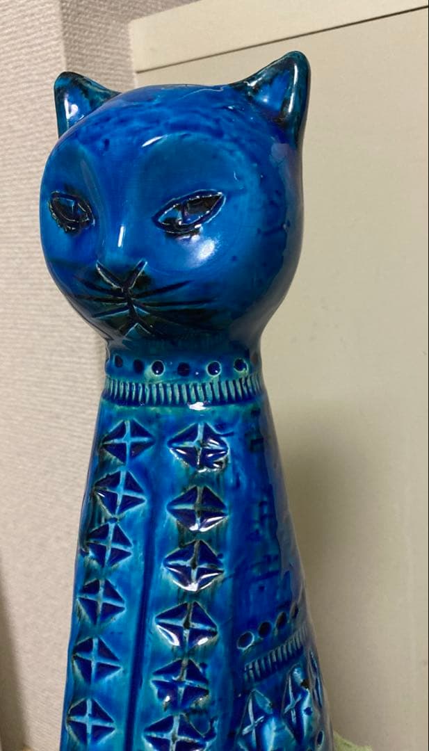 FLAVIA BITOSSI 大きめサイズのネコの陶器置物 レア ※刻印無し