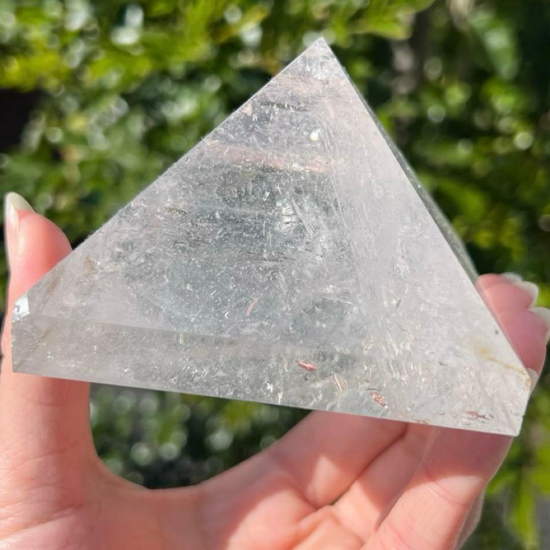 ✳️✨高透明！聖なる山からの贈り物✨ヒマラヤ産 レインボー水晶 ピラミッド 天然石