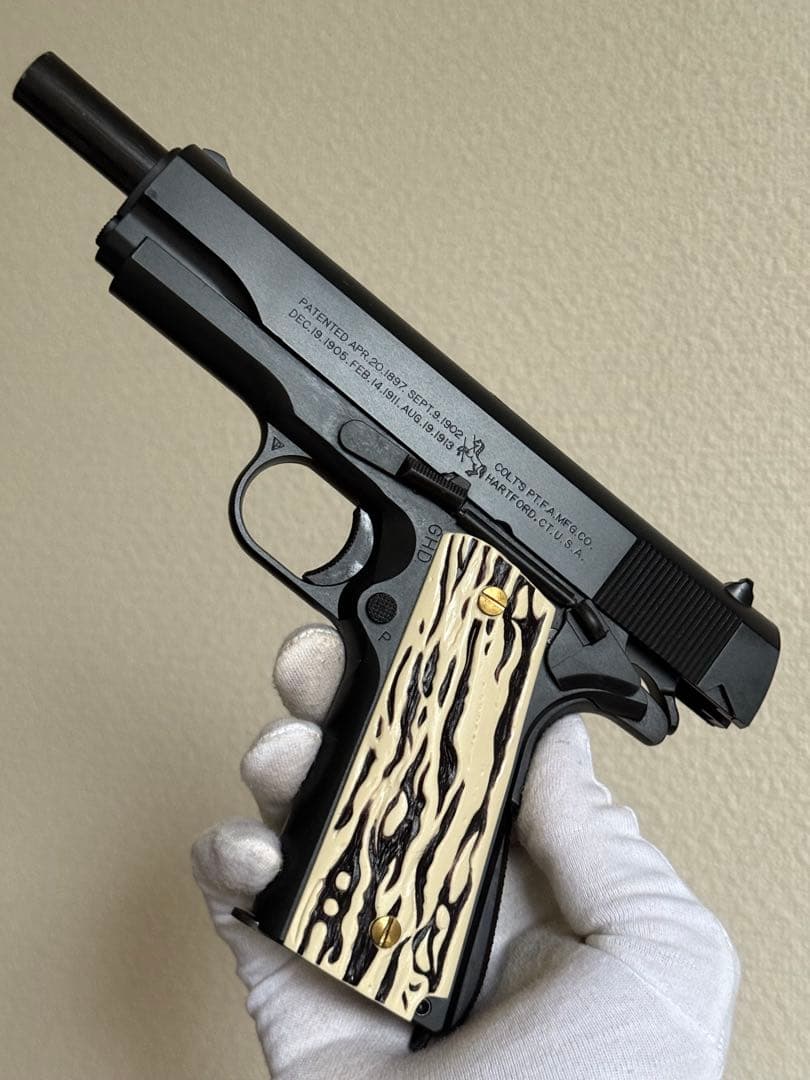 MGC コルト M1911A1 HW ガバメント 象牙風グリップ ガスガン