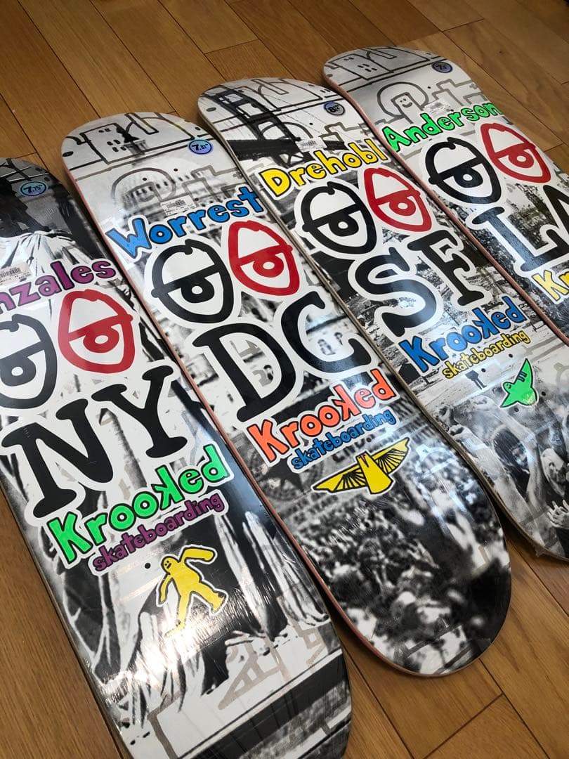 KROOKED スケートデッキ 4枚セット 未使用 未開封 スケボー クルックト