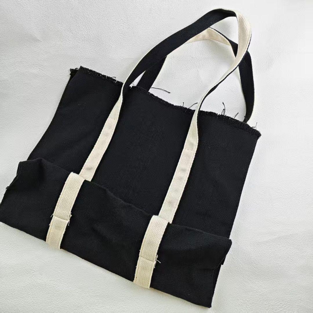 CHANEL ノベルティ ブラック キャンバス トートバッグ k1s