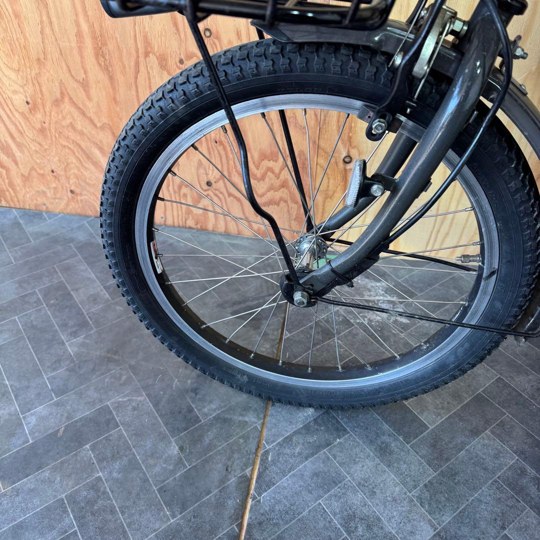 電動アシスト自転車 ブラック 前カゴ付き　バッテリー12.3ah