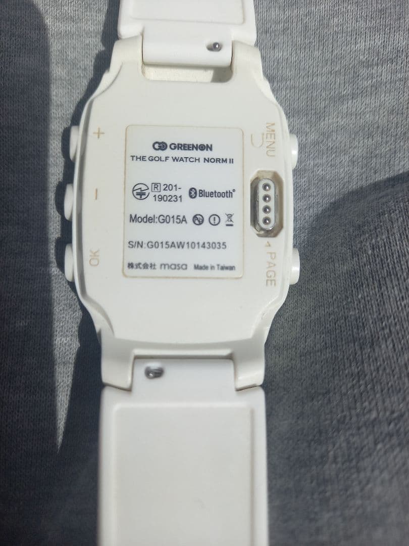 GREENON ノルムII ゴルフウォッチ G015A ホワイト