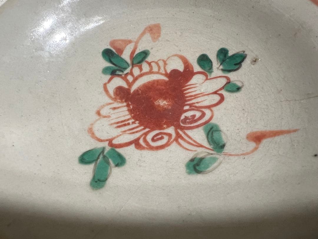 明朝 明時代 中国 呉須赤絵 小皿 花紋 懐石 茶道 茶道具 骨董 古美術