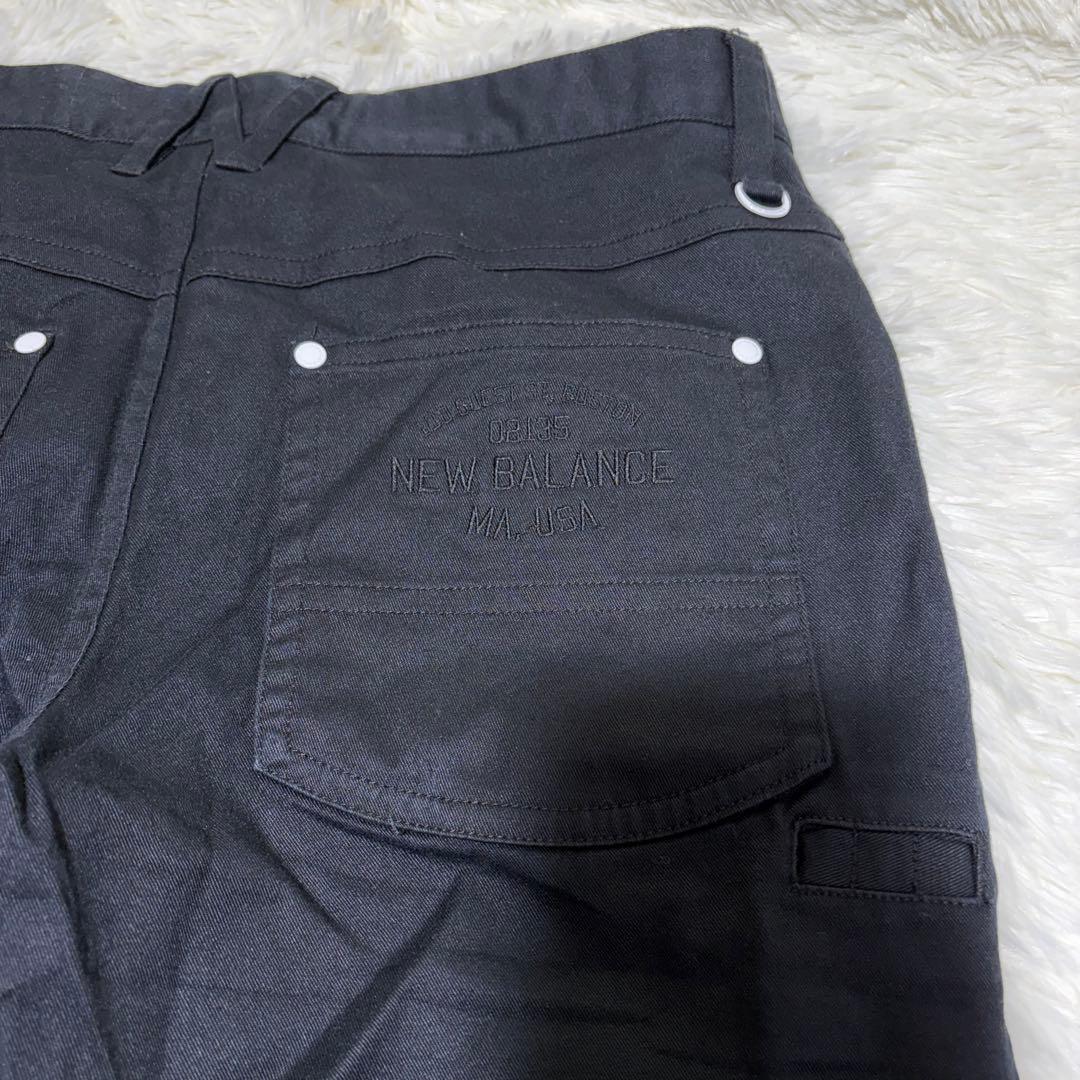 美品☆ニューバランス ゴルフ ストレッチ パンツ　M　NBG　シューズロゴ　人気