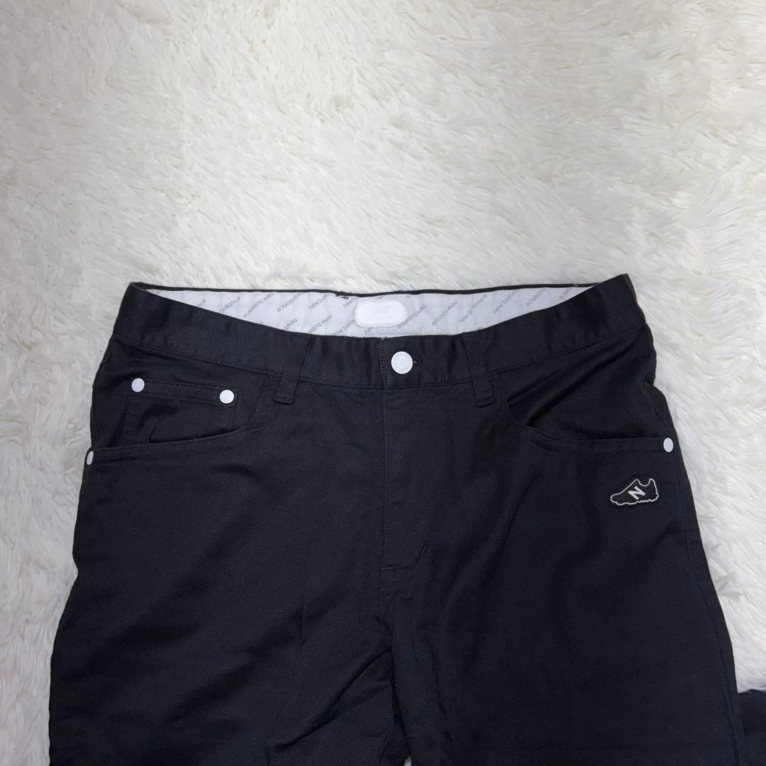 美品☆ニューバランス ゴルフ ストレッチ パンツ　M　NBG　シューズロゴ　人気