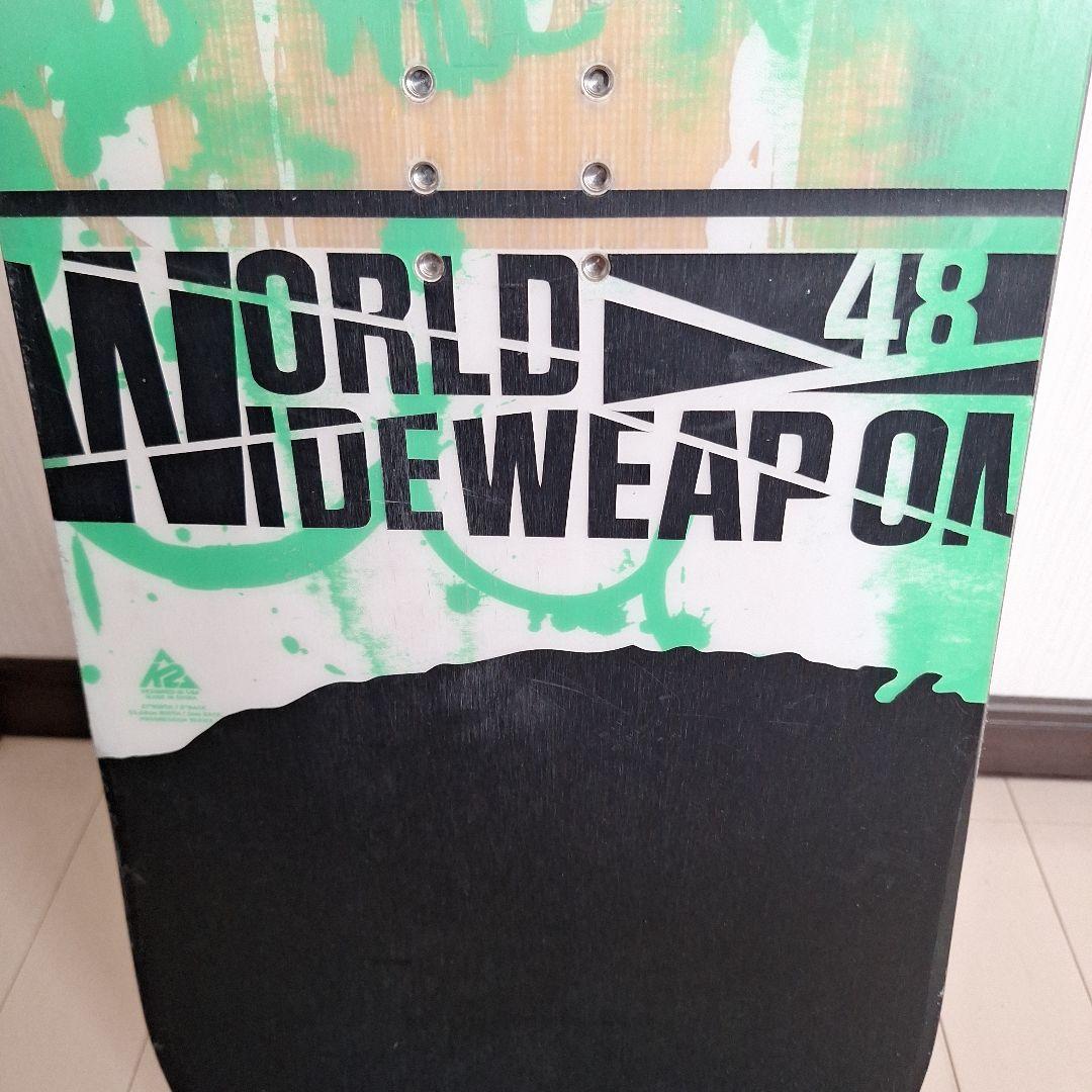 スノーボード板WORLD WIDE WEAPON 148センチ　キャンバーツイン