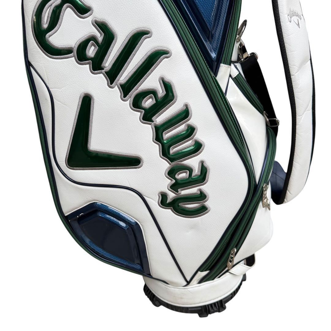 【美品】Callaway キャディバッグ CB201 4分割 ホワイト　グリーン