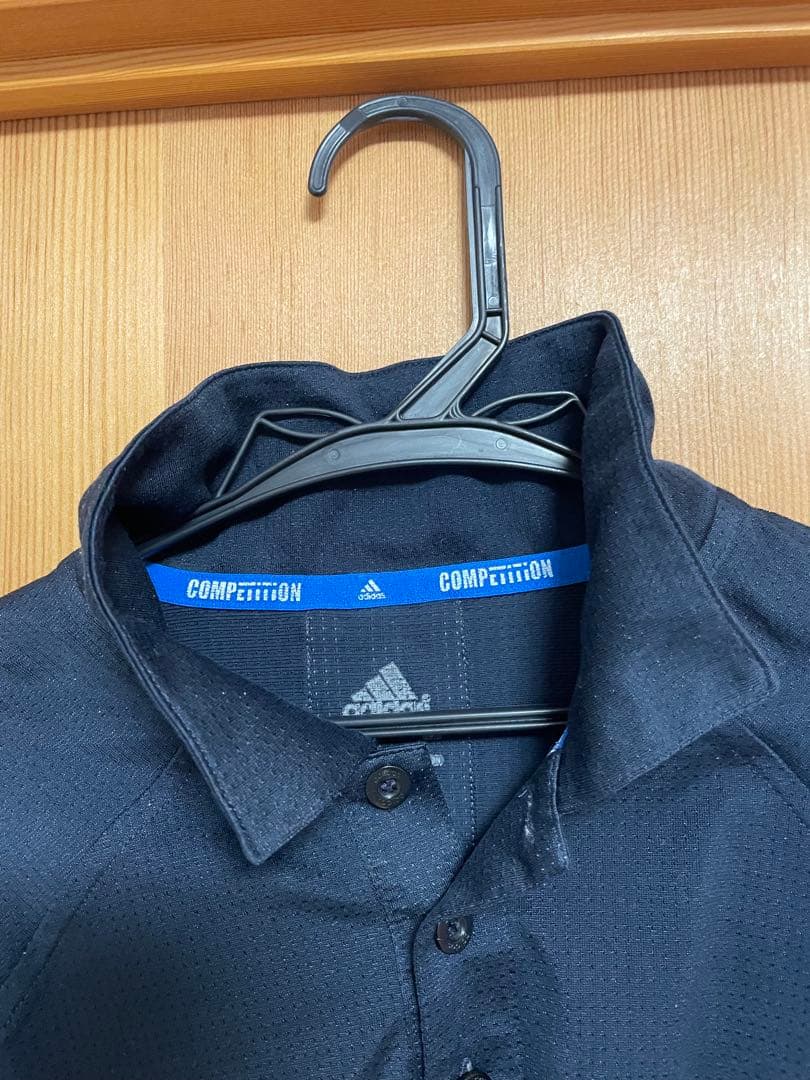 【希少美品】adidas テニスウェア 黒/青　L