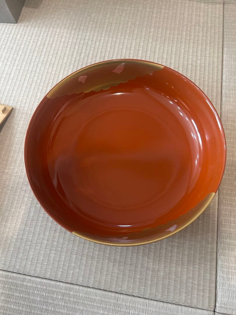 新品未使用品　高級山中塗 御盛鉢　深皿 専用箱付き