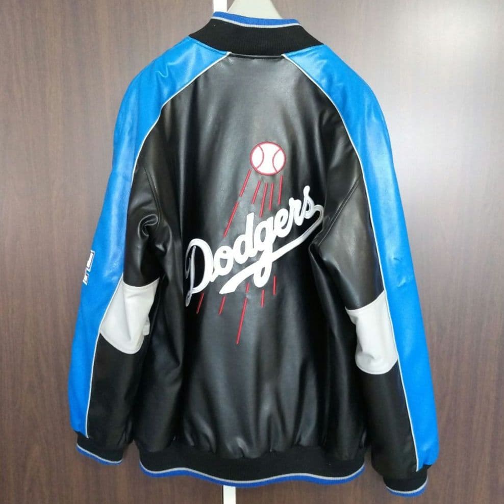 ドジャースDodgers スタジアムジャケット 黒/青