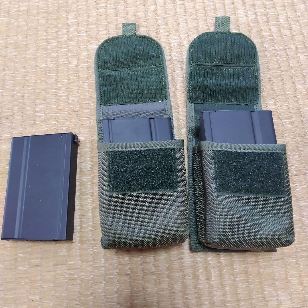 マルイM14 　多弾マガジン×1ノーマルマガジン×4 　マガジンポーチ（2本用）
