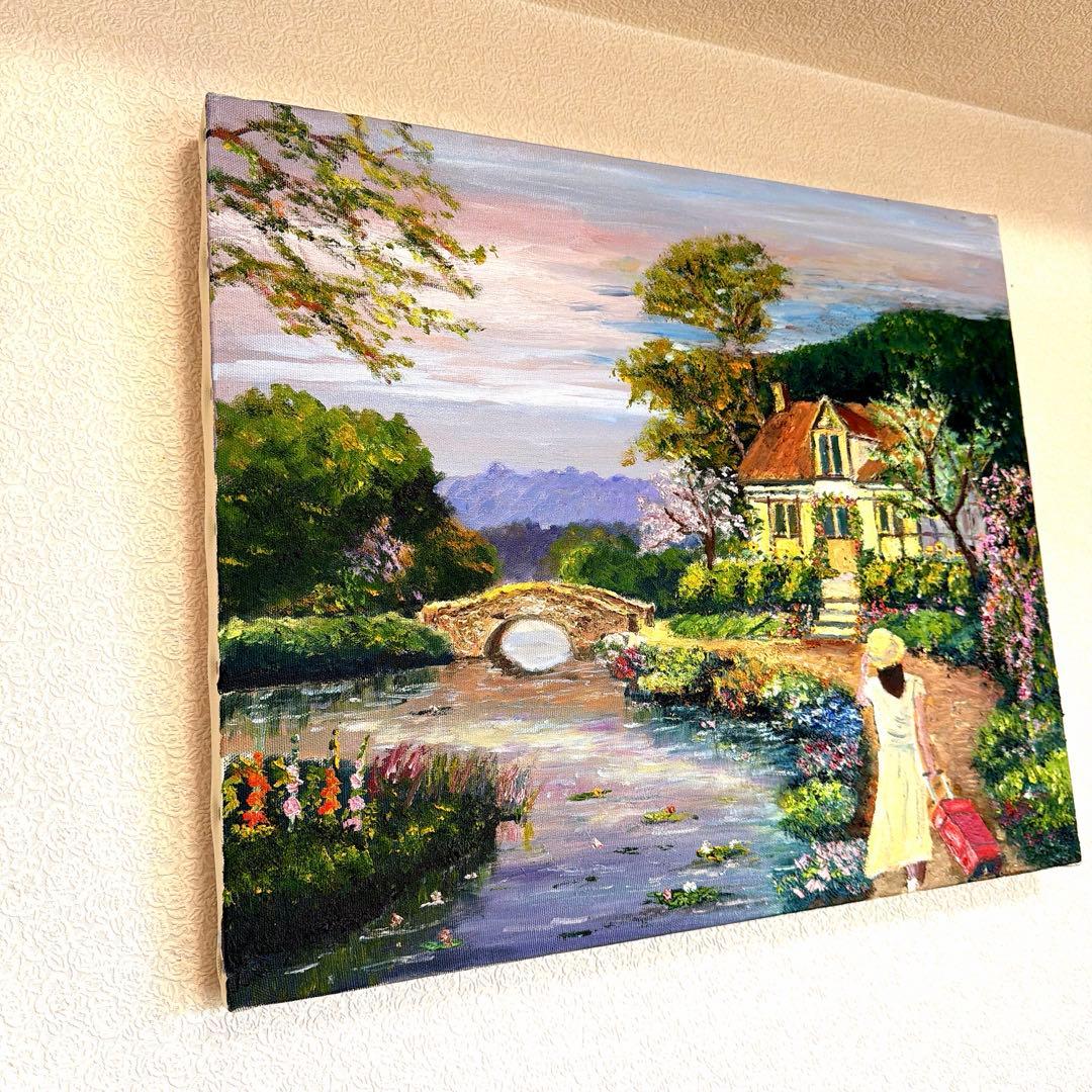 風景画　原画　油絵キャンバスF8号(45.5×38.0) インテリアにお勧め