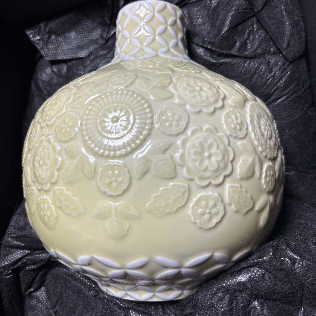 希少✨ LLADRO リヤドロ 花瓶 花器 フラワーベース 陶器 クリーム色