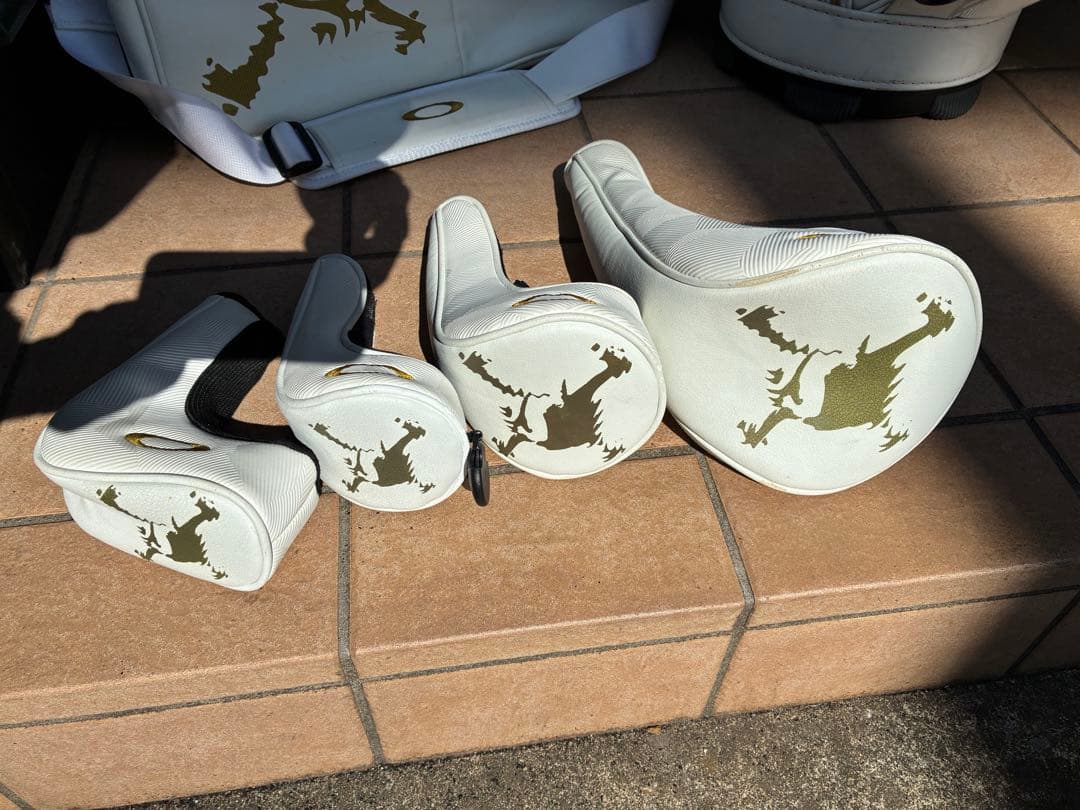 激レア！OAKLEYゴルフキャディバッグ セットゴールドスカルロゴ