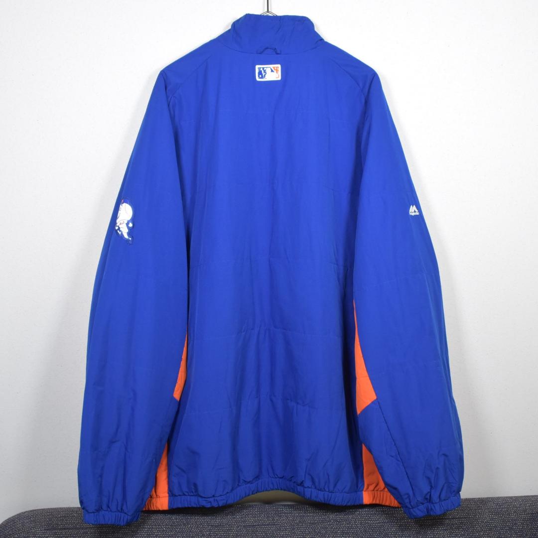 Majestic MLB Mets フルジップジャケット 青 オレンジ